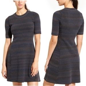 Athleta Space Dye Ribbed Fit & Flare Dress XL